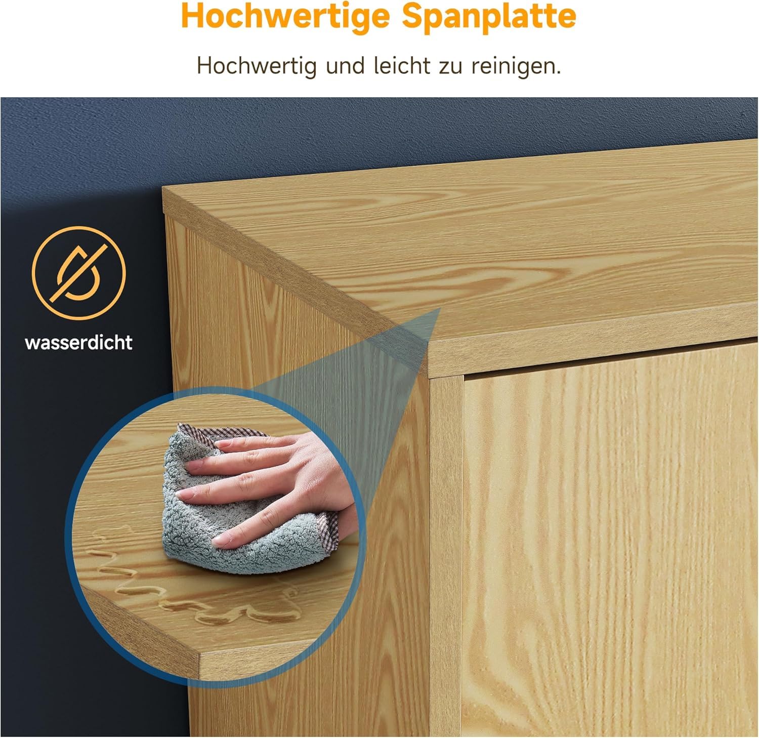 SONNI TV-Schrank, Fernsehtisch, Fernsehregal, Lowboard für Fernseher 60 Zoll mit 2 Schränken, 3 offenen Fächern, 2 Kabellöchern, Metallfüßen, für Wohnzimmer, Esszimmer und Schlafzimmer 135 x 35 x 70cm