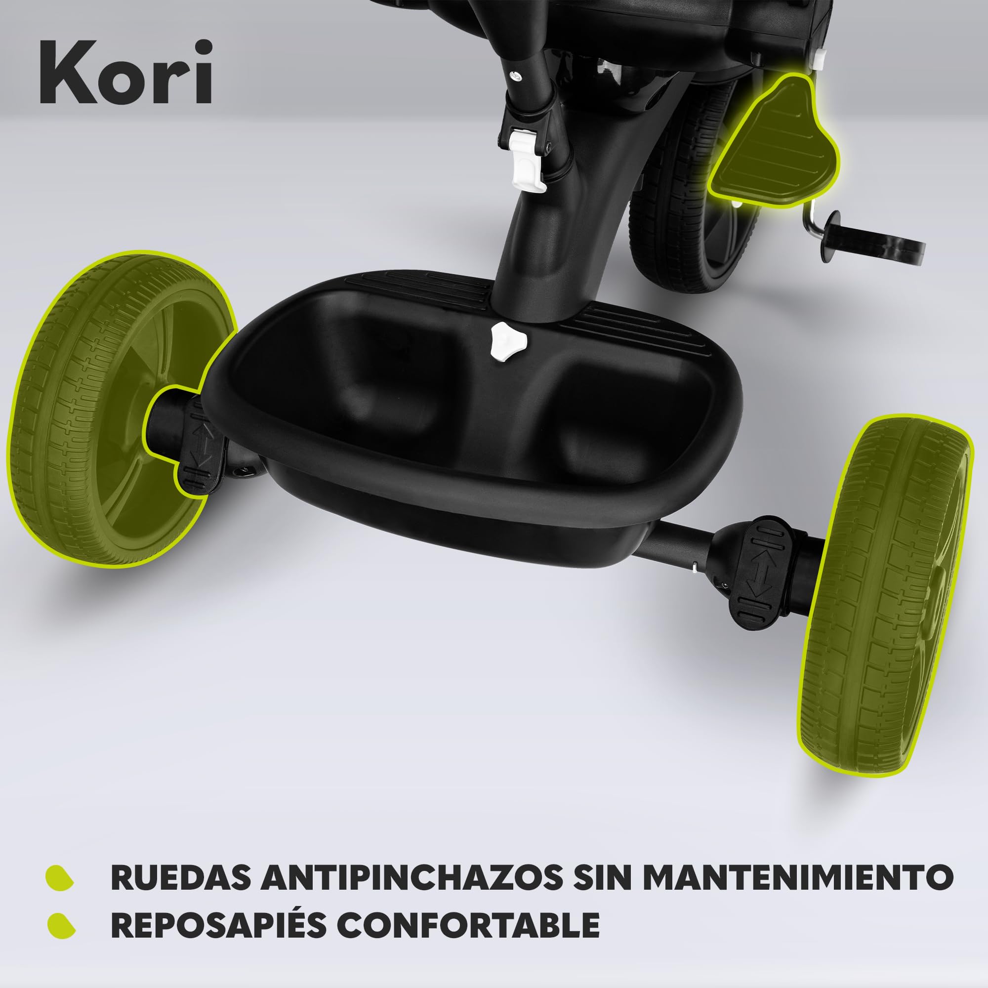 LIONELO Kori Bicicleta 2 en 1 Niño hasta 25 kg 1,5-5 años Triciclo y Bicicleta de Paseo Cinturones de 3 Puntos con Fundas Cubierta de llanta Pesa Solo 9 kg 2 cestas para Juguetes Gris