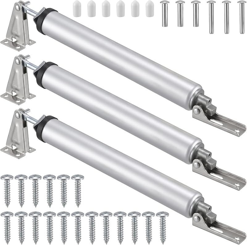 3 Pack Screen Door Closer Kit,Heavy Duty Pneumatic Screen Storm Door Closer | Shock Piston Replacement,Adjustable Cushion Speed Screens, Hydraulic Arm Window Closer Safety Closure Storm Shocks,Smooth
