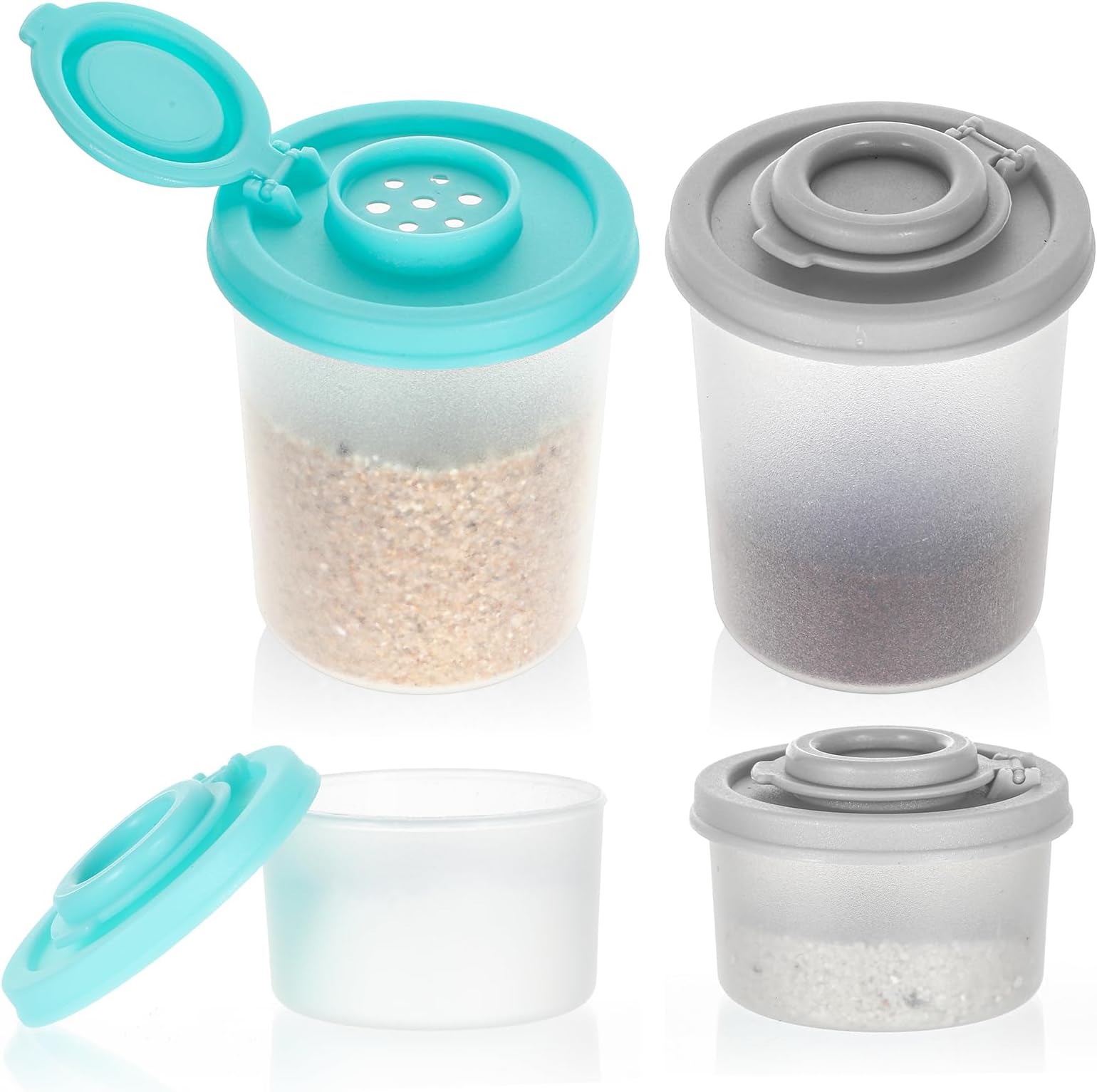 HARFINGTON Salzstreuer-Set – 6 Edelstahl-Gewürzstreuer Mit Deckel & Griff (170 Ml) – Perfekt Für Salz, Zucker, Mehl