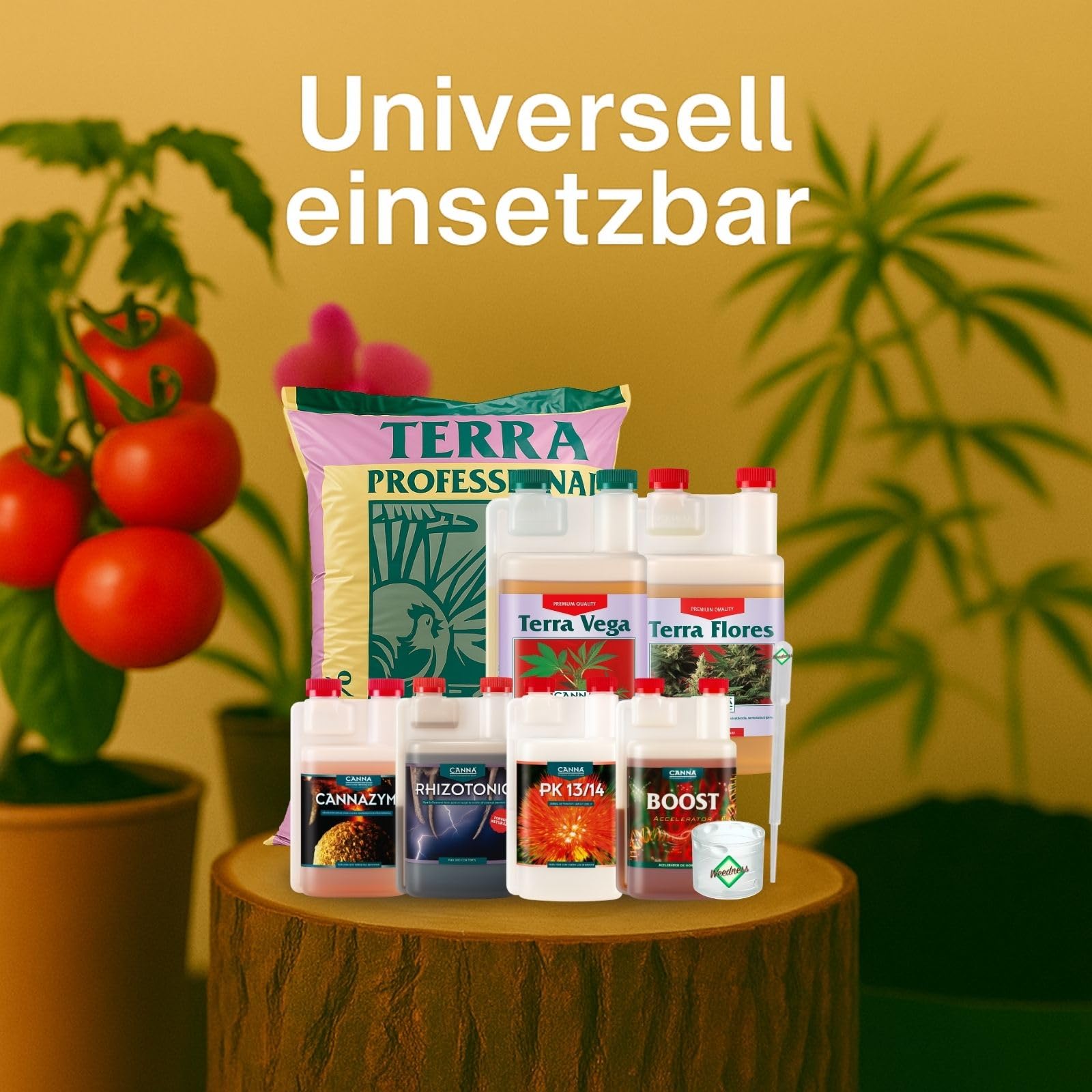 Weedness Canna Terra Professionell 50 Liter + Dünger Big - Blumenerde Grow Balkon-Pflanzen Pflanzerde Gartenerde Tomatenerde
