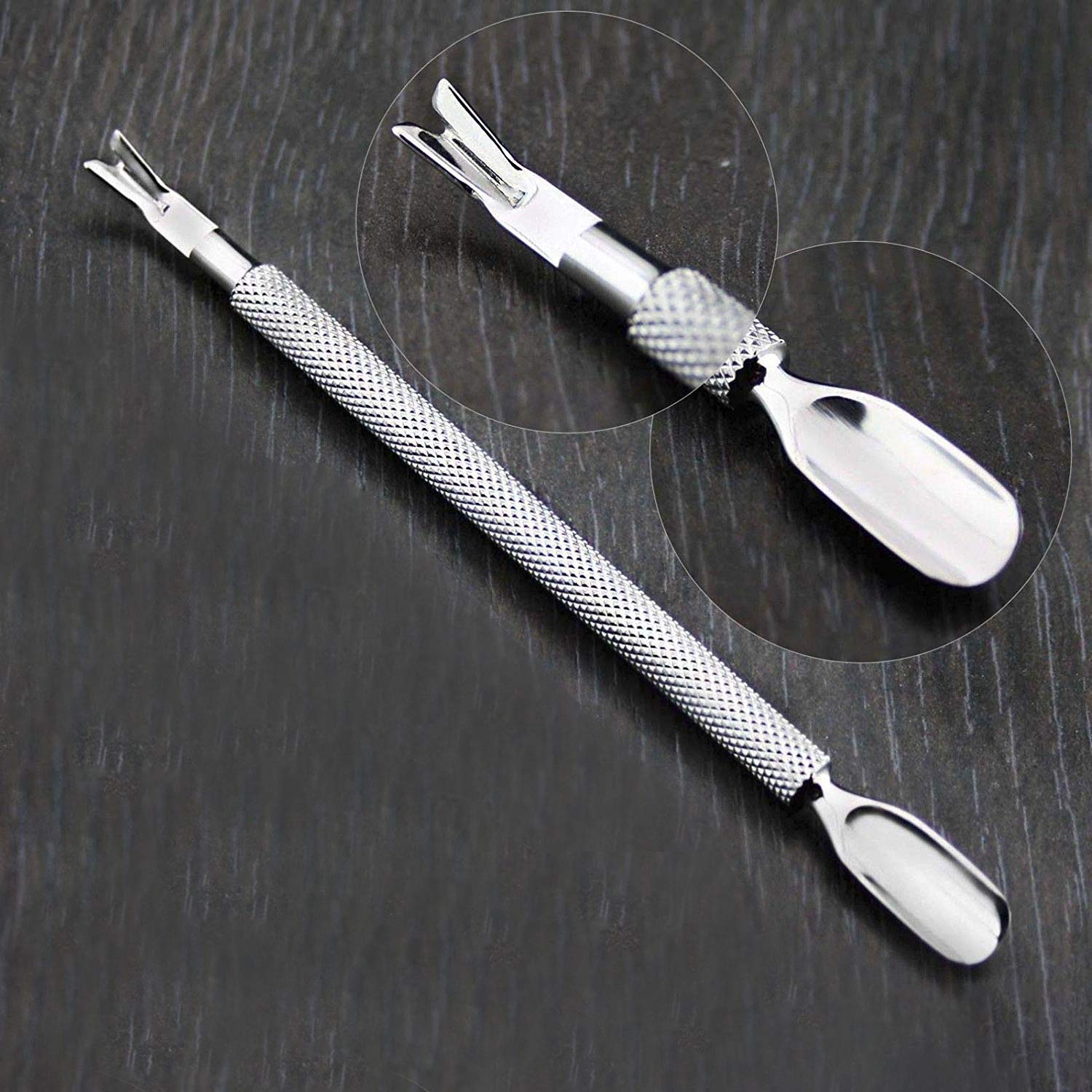 High Grade Stainless Steel Made Cuticle Trimmer & Pusher. Ideal To use At Home Or At Salon. Suits All Type Of Nails. Unisex