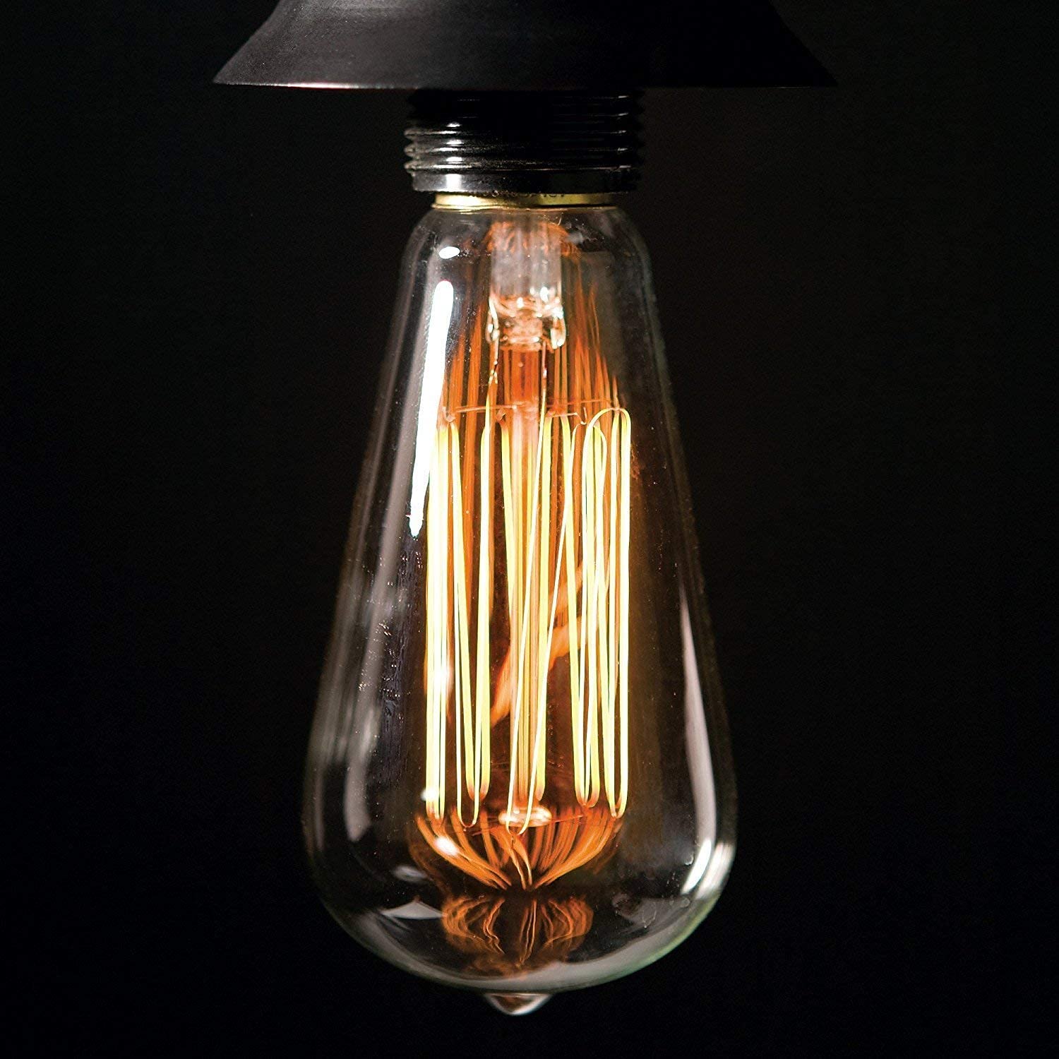 DENICRAAS Hanging Pendant Ceiling Cluster Chandelier Light for Home Decoration Indoor Balcony with LED Filament Bulb 4