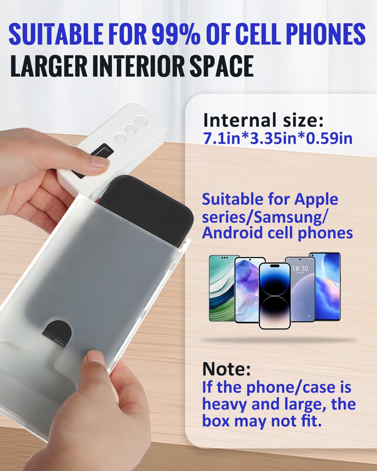 Distraction Lock Box Phone Locker Box Rechargeable Phone Lock Box With Timer – Lightweight ...