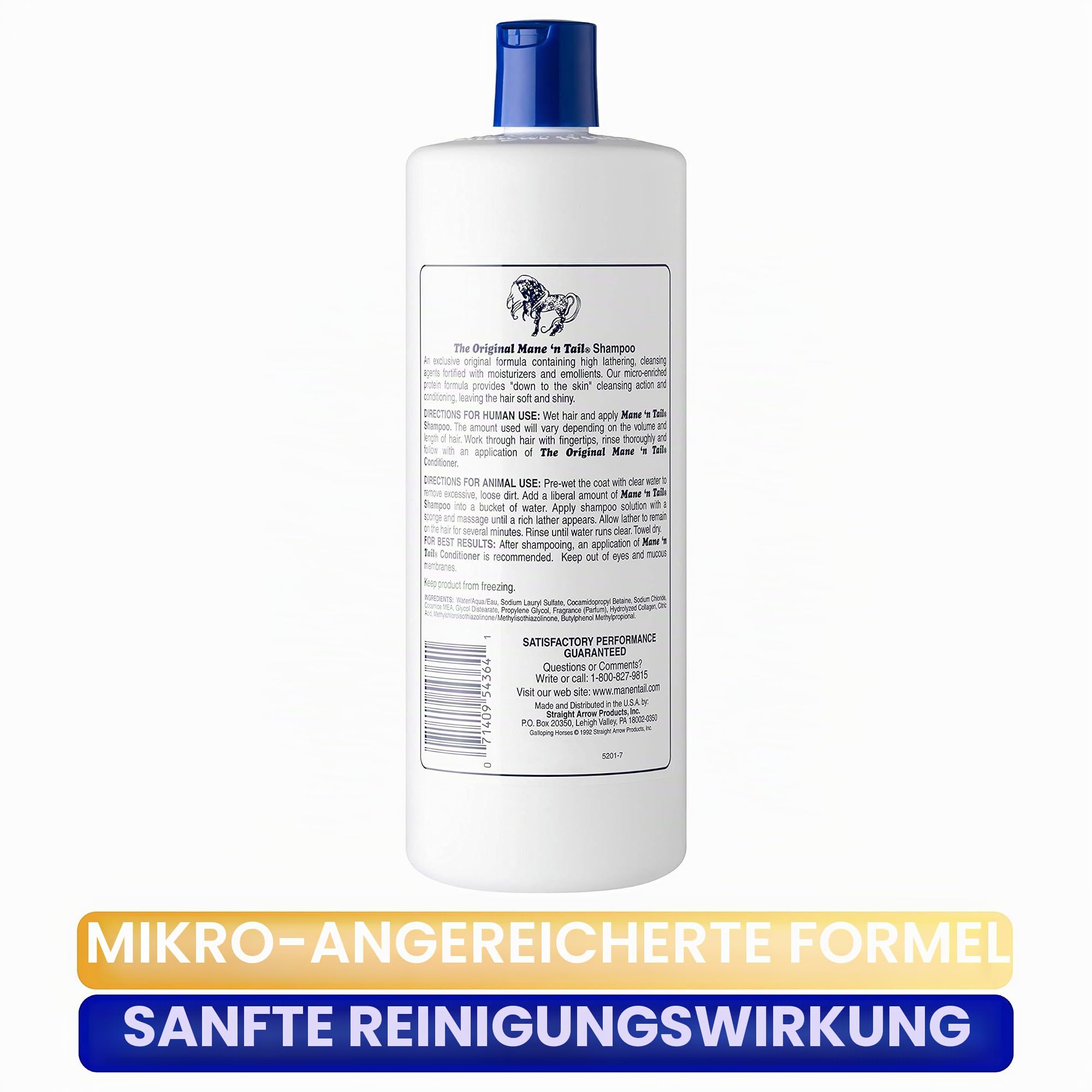 Mane 'n Tail 0071409543641 Shampoo für Pferde 32 Unze (2 Pack)