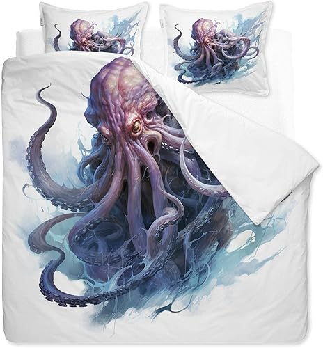 Miniatura 8 de OmErsa Samurai - Juego de funda de edredón tamaño matrimonial, juego de ropa de cama japonés de 3 piezas, funda de edredón con estampado de