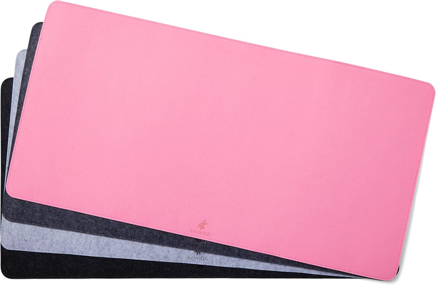 AnubisGX Premium Felt Mouse Pad (Black Extended 36x12) | 24 Color/Size/Quantity Options | Superior Stitched Wool Office XL Desk Pad with Anti-Slip Base | Large Minimalist Computer Keyboard Mat