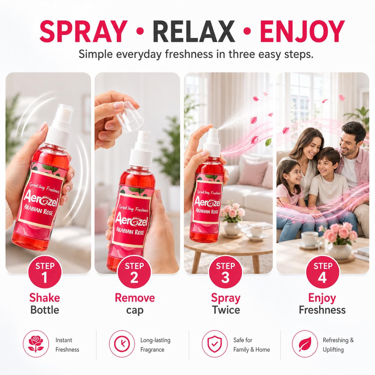 AEROZEL Air Freshener Spray Tokyo Orange 100ml | Room Spray for