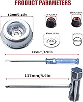 Vista 3 de Juego de cabezal de cortadora de 8 pulgadas con alambre de acero para cepillo giratorio compatible con cortadoras de cuerda, hoja de corte de malas