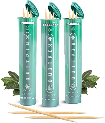 Miniatura 16 de QuitPix para ayudar a dejar de fumar palillos de dientes con sabor extra grueso con NAC y L-teanina, que pueden ayudar a dejar de fumar - Fijación