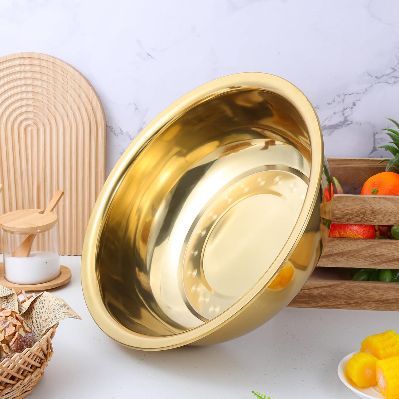 DOITOOL Lavabo De Acero Inoxidable Reforzado Para Lavado De Pies y Cocina Cuenco Multiusos Compacto y Resistente Apto Para Frutas y Verduras Diseño Ergonómico y Superficie Pulida Sanitaria