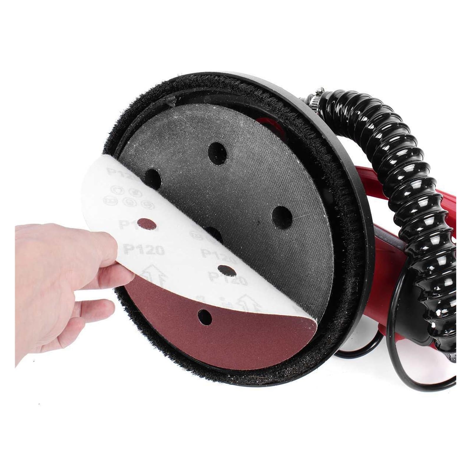 Levigatrice a Nastro, Levigatrice elettrica for cartongesso 1280W a velocità variabile con macchina for levigatura a polvere for stucco a parete leggera a LED for vuoto automatico