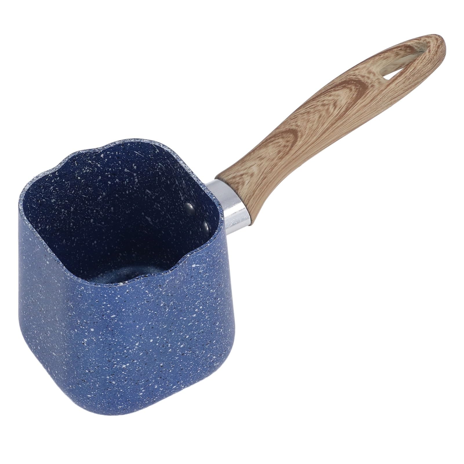 BTSEURY Mini Milk Pot, Mini Milk Coffee Pot, Single Handle Anti Scalding Coffee Pot Aluminum Alloy Coffee Milk Boiling Pot for Home Kitchen (9cm)