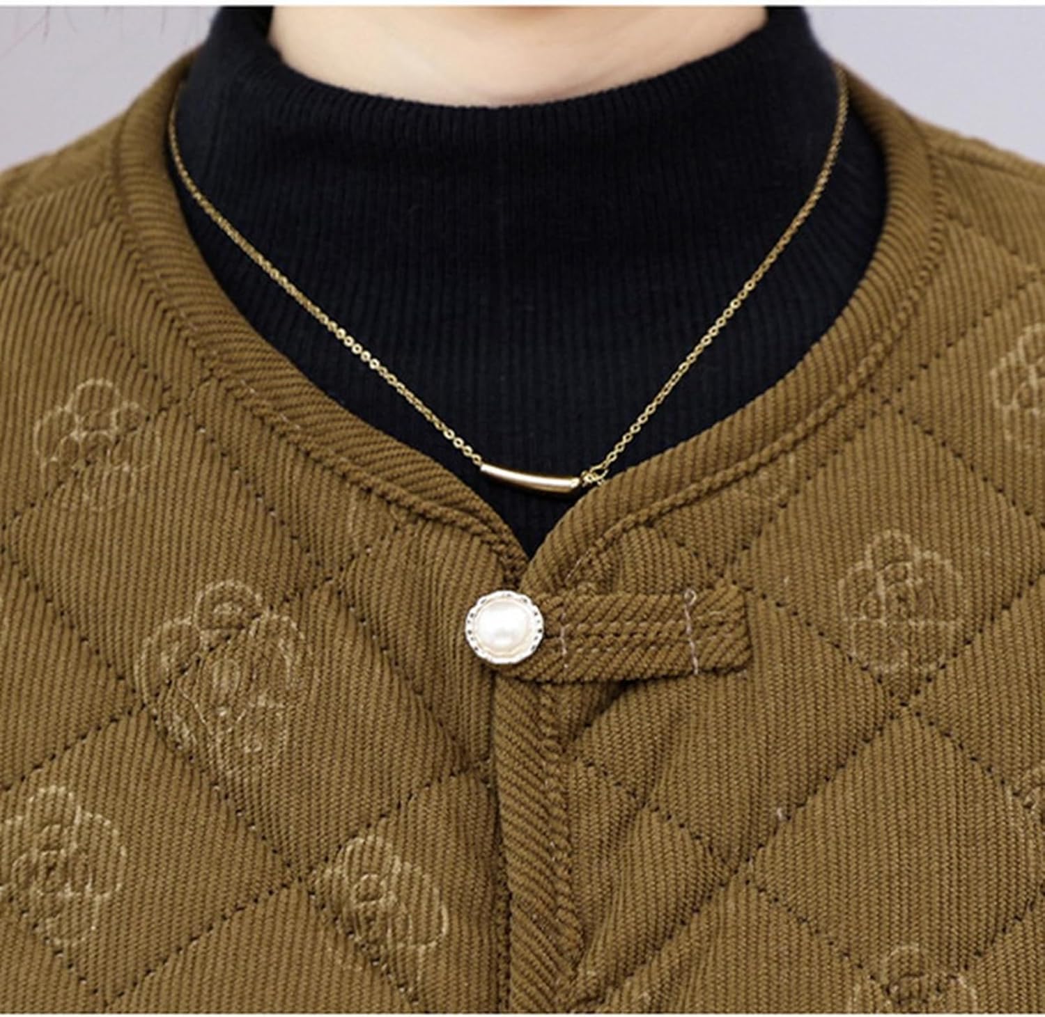 [RAMEMO] もこもこベスト 裏起毛 レディース 防寒着 あったかい 防風保温 高齢者ベスト 花柄 前開き 無袖ジャケット 春秋