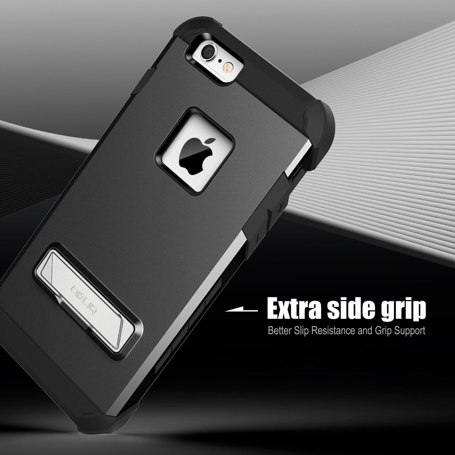 iPhone 6S Plus Case, OBLIQ [Skyline Advance][Space Gray] with Metal Kickstand Dual Layered Metallic Heavy Duty Hard Protection Hybrid High Quality Case for iPhone 6S Plus (2015) & iPhone 6 Plus (2014)