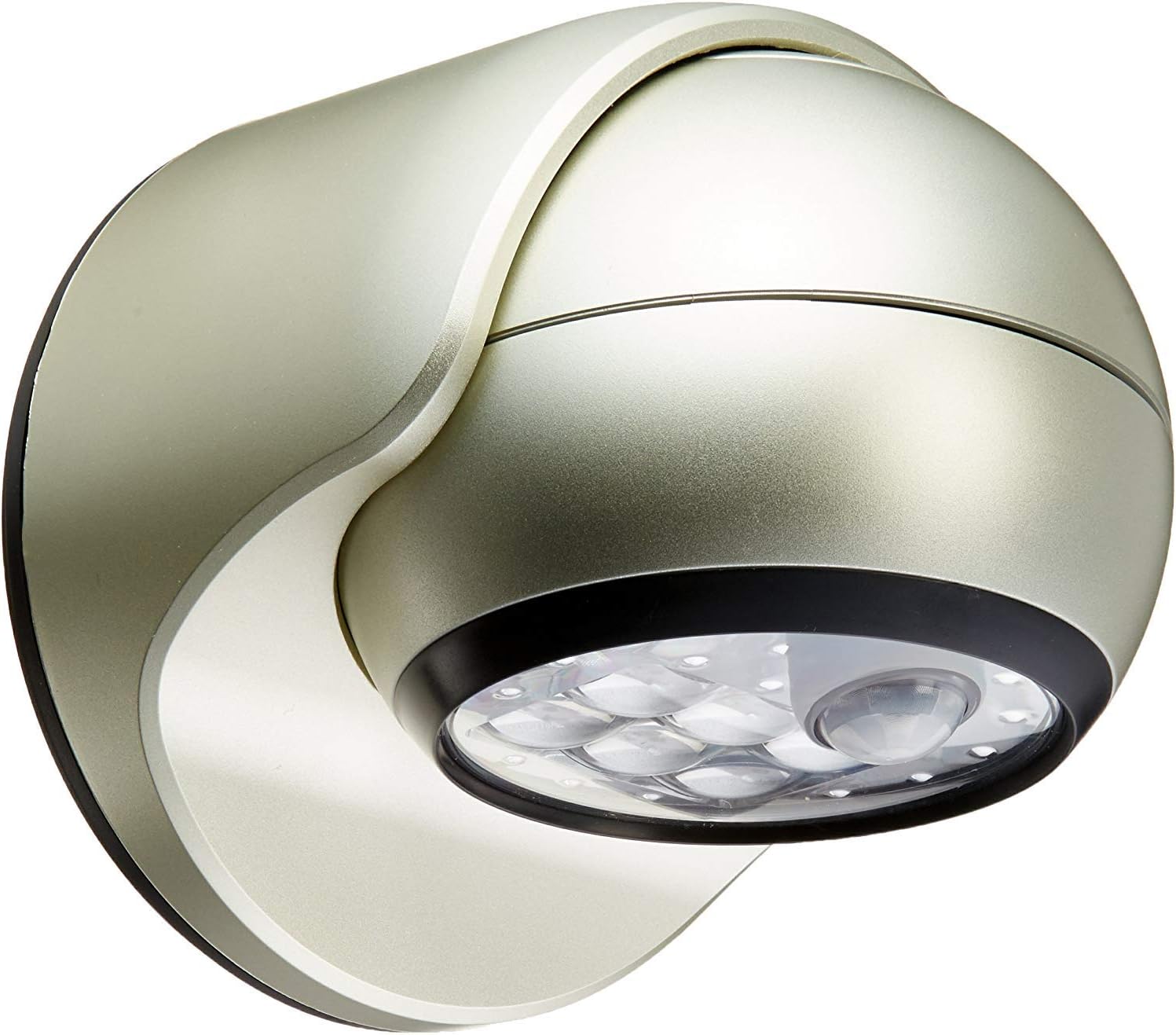 LIGHT IT! by Fulcrum, 20031-101 6-LED Porch Light, Silver, Single Pack