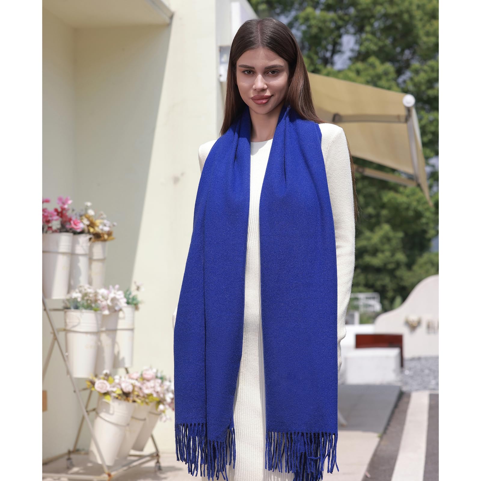 RIIQIICHY Sciarpa Donna Invernale Pashmina Scialle Caldo Stola Elegante per Abito da Sposa Cerimonia Donna