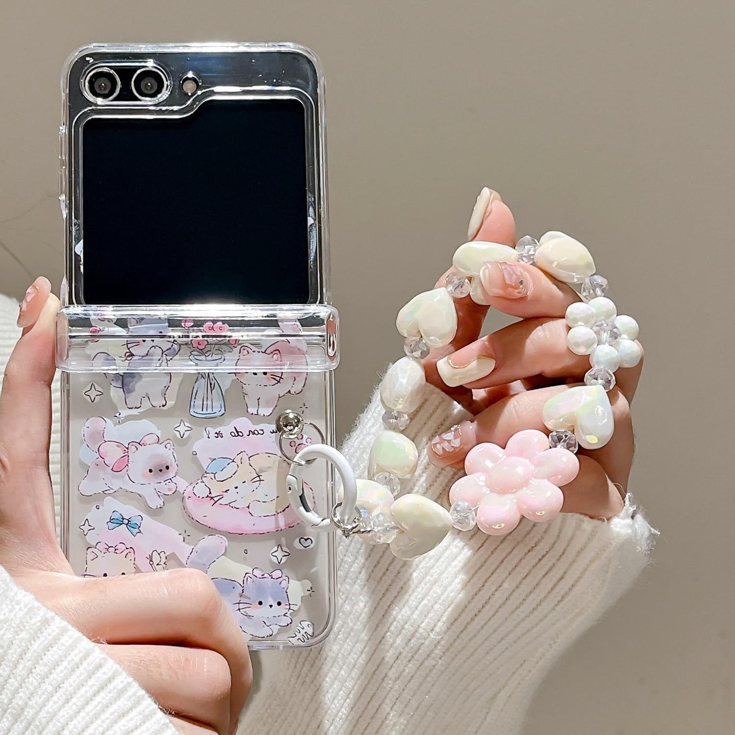 Amazon.co.jp: GCVXRUD Samsung Galaxy Z Flip 7用かわいいケース、猫