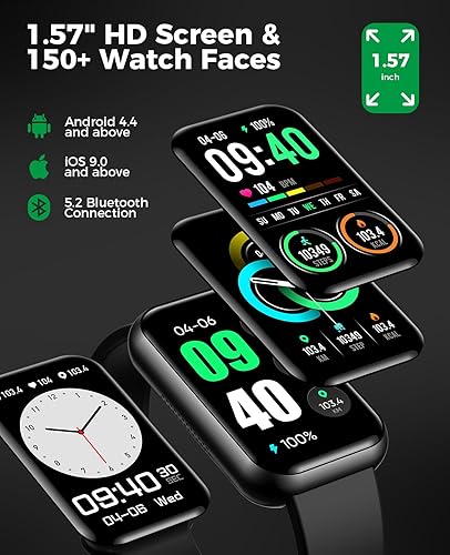 Miniatura 6 de Reloj inteligente rastreador de actividad (respuestahacer llamada), monitor de presión arterial Spo2 247, monitor de sueño, 114 modos deportivos,
