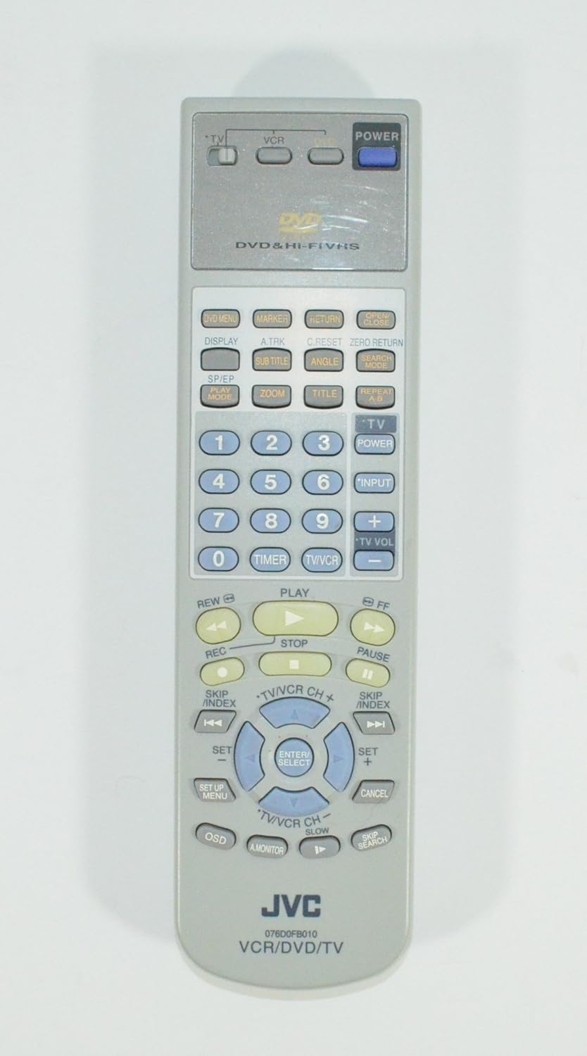 Front view of the JVC HR-XVC1U remote control