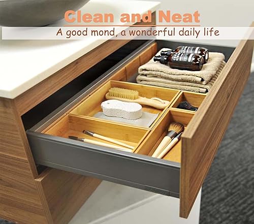 Miniatura 5 de Caja organizadora de joyas para armario de bambú, cajas cuadradas de madera para almacenamiento de frutos secos, bambú de 8 x 8 pulgadas