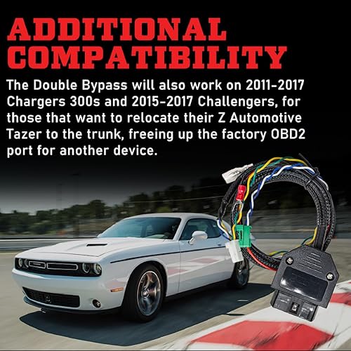 Miniatura 3 de Z Automotive Doble derivación compatible con cargador Challenger Chrysler 300 2015 2024 | Dispositivo enchufable OBD2 | Bypass de puerta de
