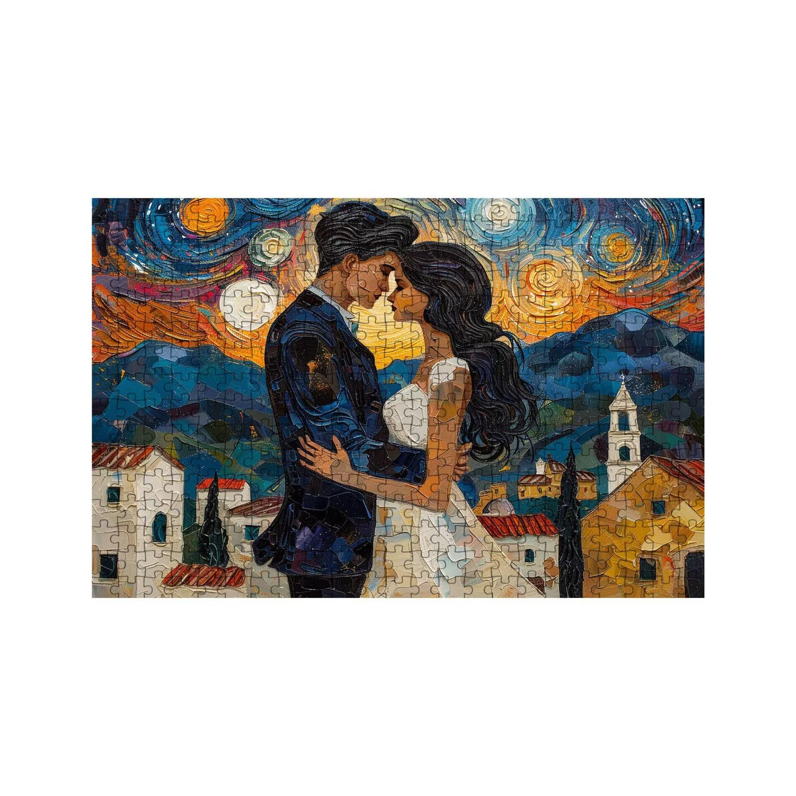 LZPT-04328 puzzle dla dorosłych, 2000 elementów, dla dorosłych, gwiaździste niebo, drewniane puzzle dla dorosłych, 70 x 100 cm, klasyczne puzzle do gry zręcznościowej dla całej rodziny, do dekoracji