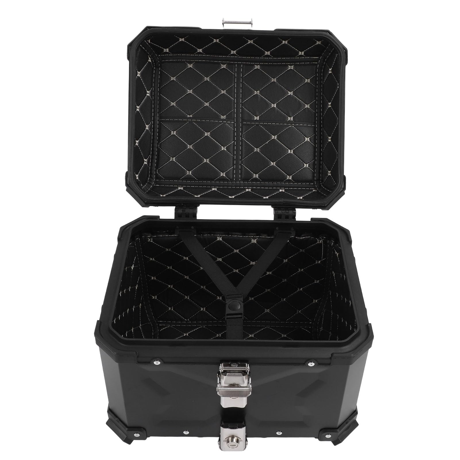Kufer na Kufer Motocyklowy Top Case ze Stopu Aluminium 45L Szybko Otwierany, Zamykany, Wodoodporny Schowek z Tyłu dla Motocyklistów na Skuterach z Tylnymi Bagażnikami