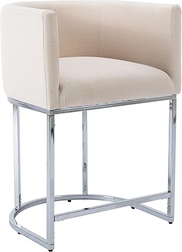 Miniatura 69 de Taburetes de Bar Modernos de Altura de Mostrador Tapizados en Cuero PU Juego de 3, Taburetes de Isla de Cocina de 24", Sillas de Bar con Marco