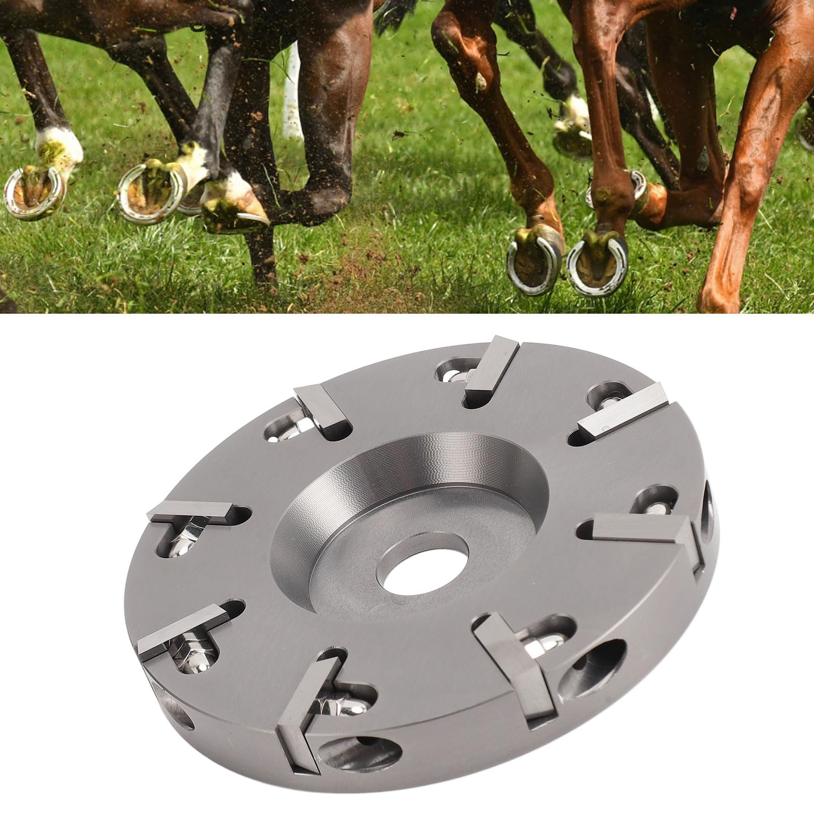 Zerodis Hoof Trimming Disc, Steel Livestock Hoof Trimming Plate Claws Hoof Care Tool with 8 Teeth Design High Temperature Treatment Horses Hoof Trimming Disc Tool for Livestock