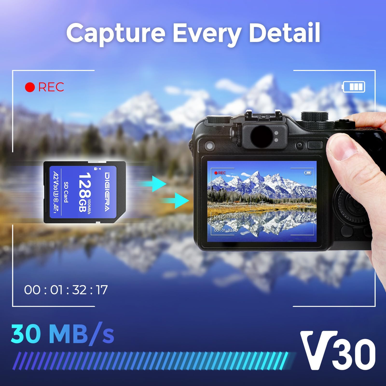 128 GB Tarjeta de Memoria SDXC UHS-I CS100 - hasta 100 MB/s, C10, U3, V30, 4K UHD, para Ordenadores, Cámaras Digitales, Dispositivos de Home Theatre y Sistemas de Navegación para Coche (Pack de 2)