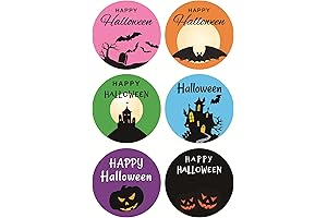 Happy Halloween Sticker Labels, 120-Pack of 2-Inch Cute Halloween Stickers for Kids...