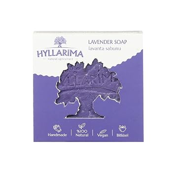 Hyllarima Lavender Soap | 125g 4.4 oz | 100% Natural Handmade Soap Bar | Herbal Face & Body Cleanser 1 Pack