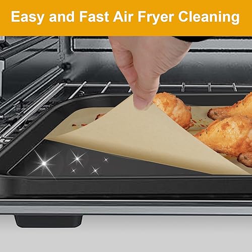 Miniatura 4 de BRIKINTE Cuadrados de papel pergamino para freidora de aire de 12 pulgadas para freidora de aire Ninja SP101 SP201 SP301 SP351 horno, 100 forros de