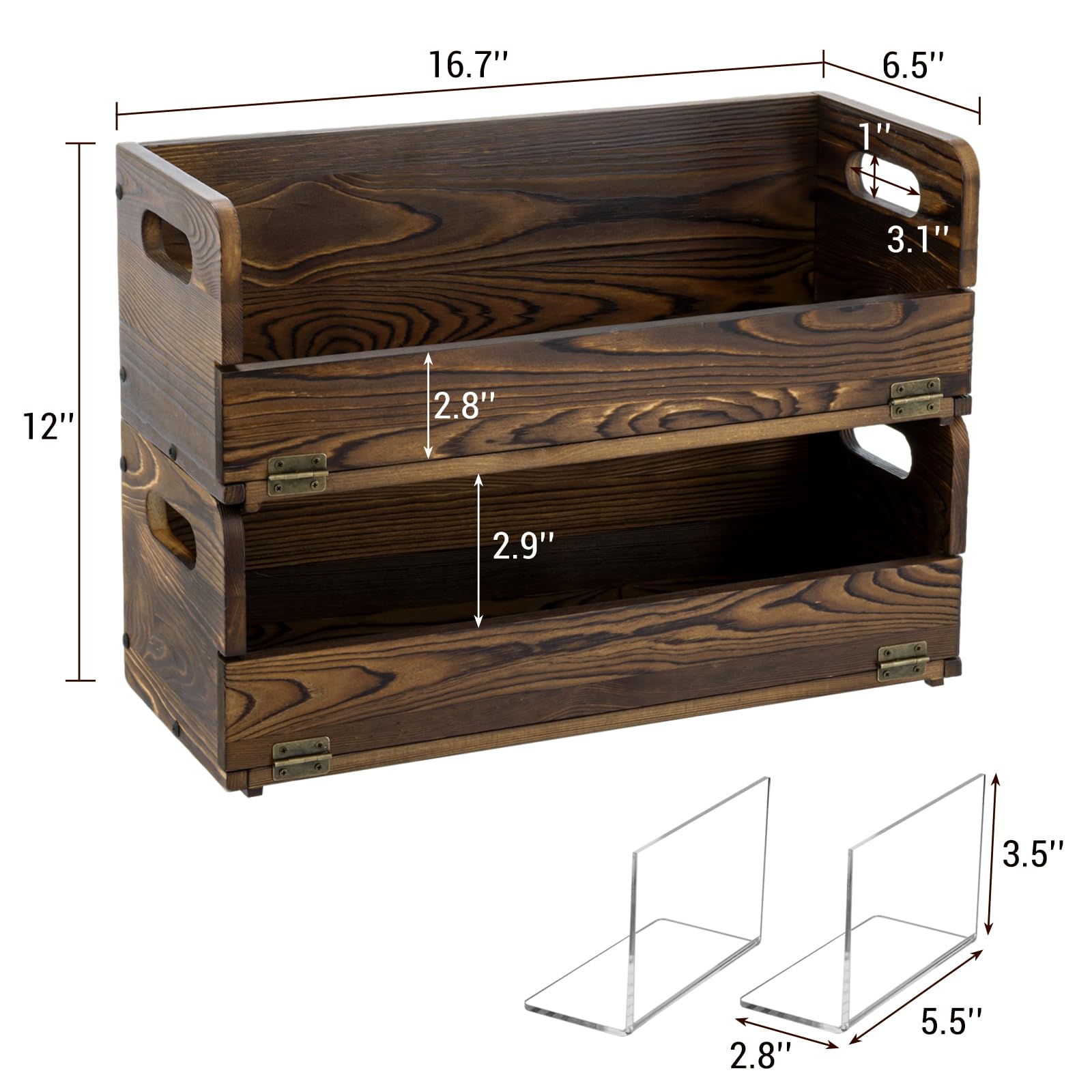 Amazon.com: MyGift 2 Pcs CD Rack, Stackable CD Storage Boxes with