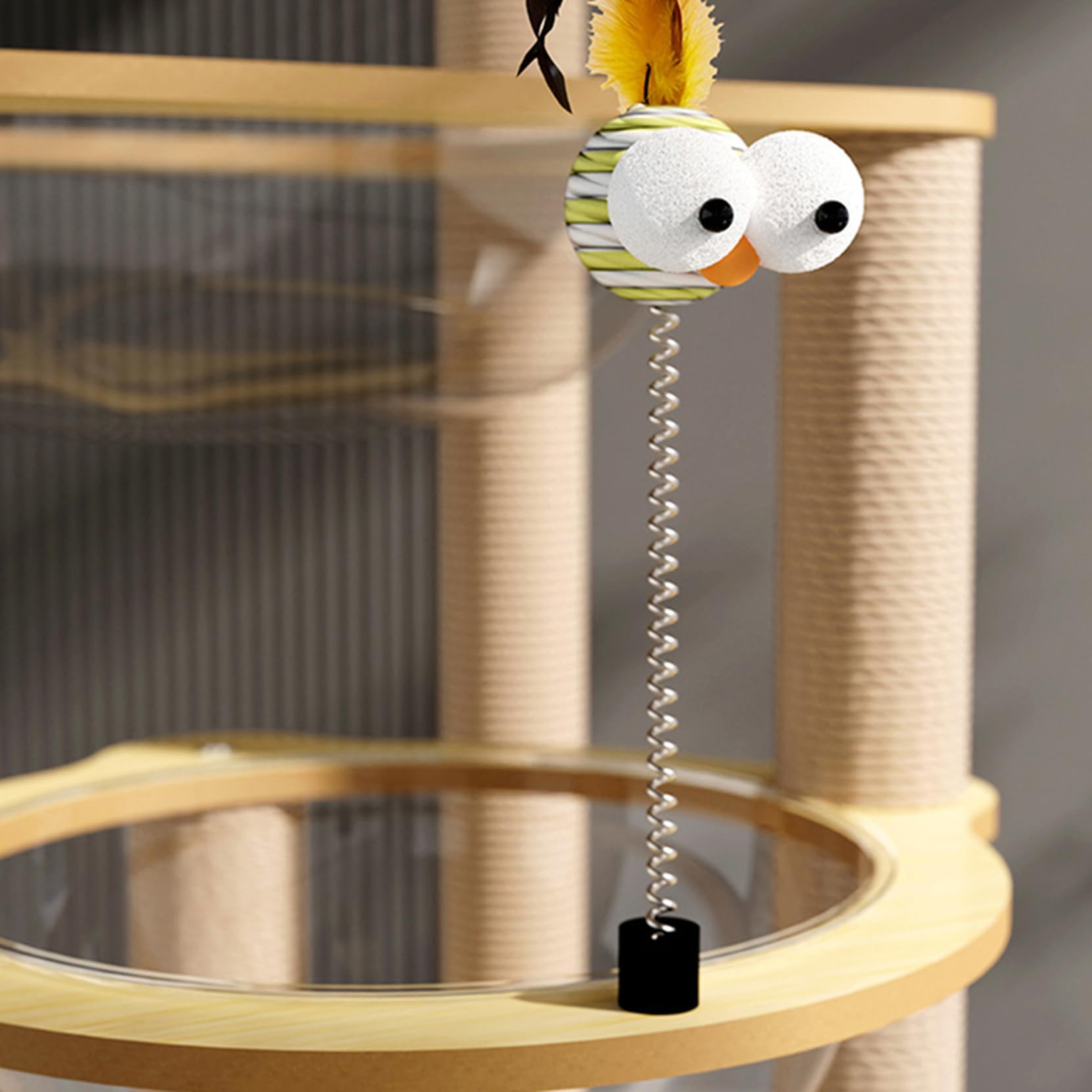 Amazon | クリアボウル キャットタワー 宇宙船 短足猫 滑り止め シニア