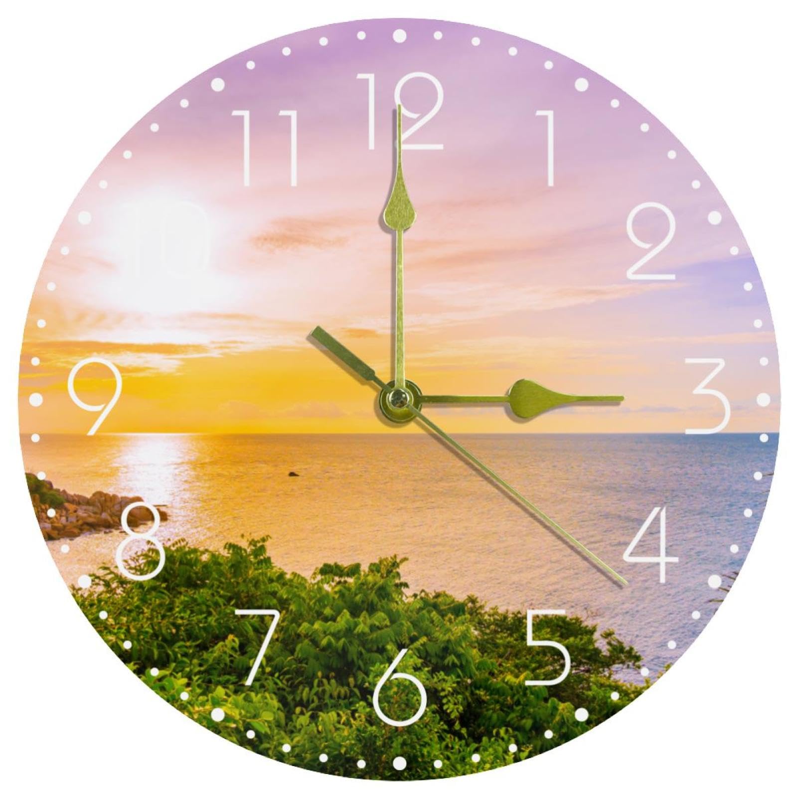 Horloge murale en acrylique 25,4 cm silencieuse pour salon et bureau