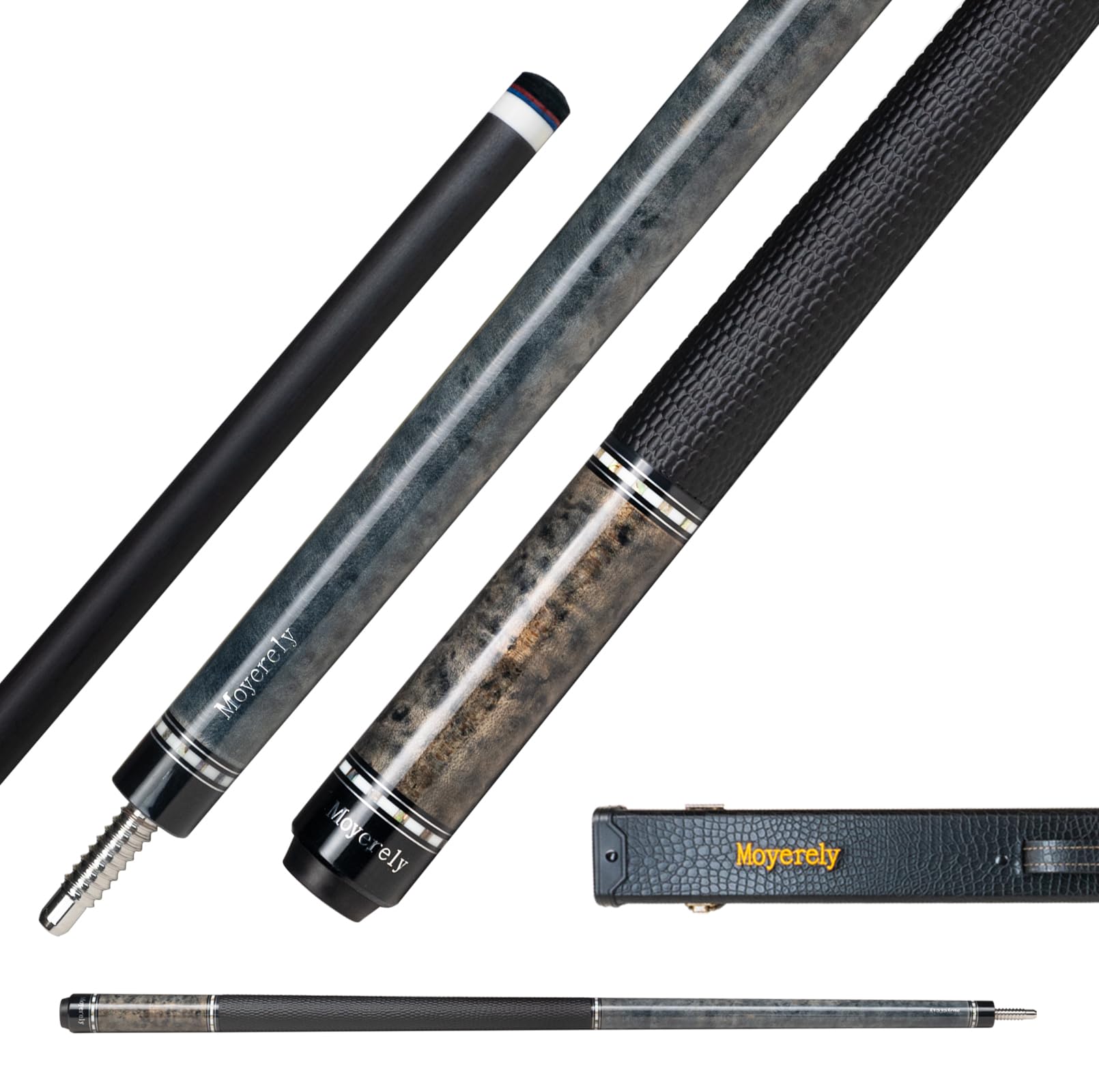Carbon Fiber Pool Cue,11.8mm/12.5mm Low Deflection Cue Stick,Professional Pool Stick with Case