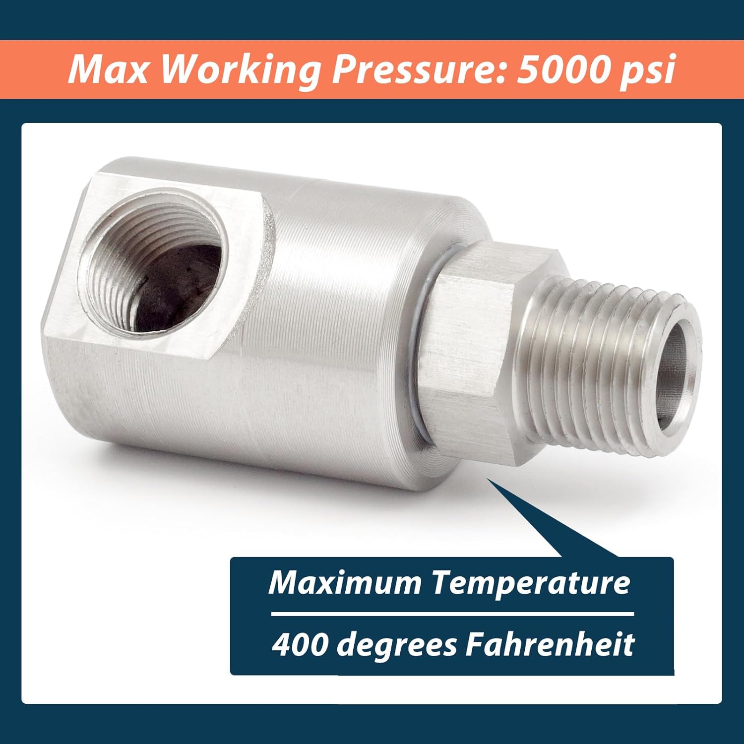 1/2 Inch MXF Heavy Duty Hose Reel Swivel Fitting for Industrial and Home Steel Swivel Joint Air Hose Reel Parts Replace 9SS8MP50XFP50-Ni-AL #5124