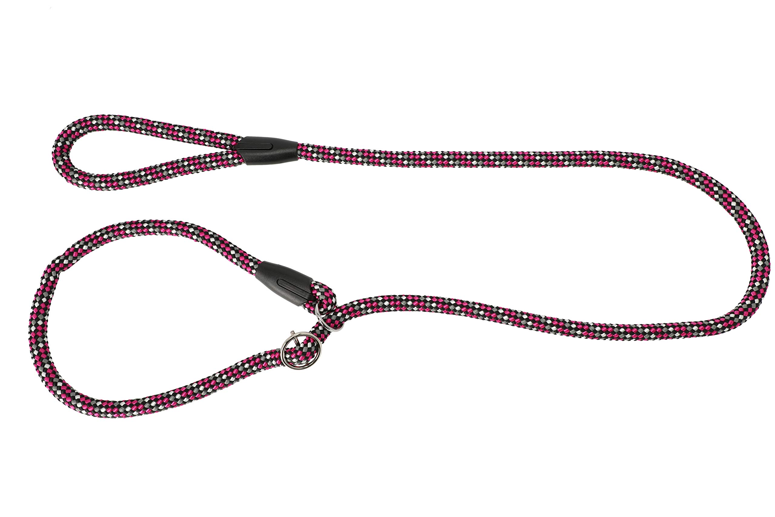 Dingo Magic Dog Leash for Dog with Adjustable Choke Collar Pink Melange 10487