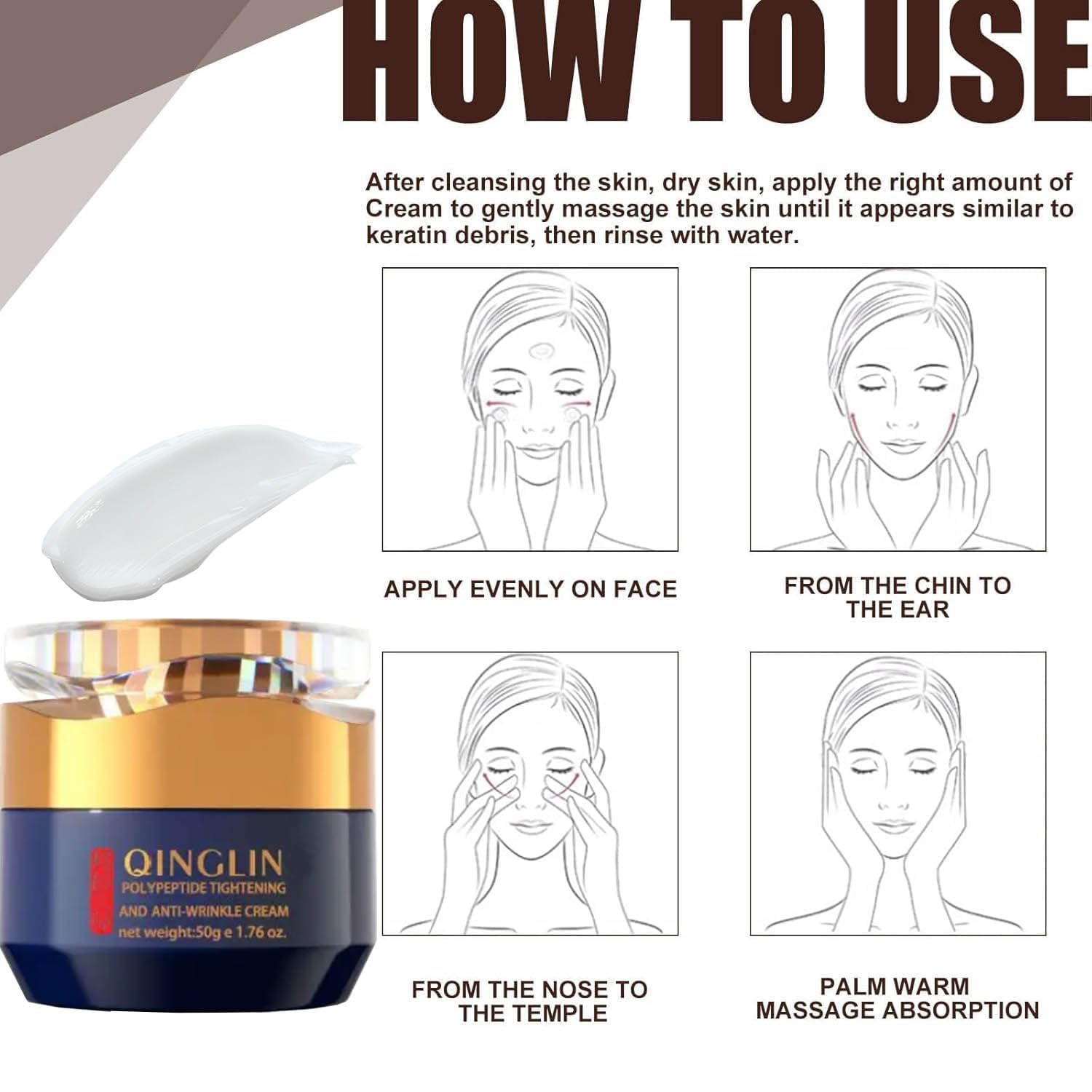 Amazon.com: UUniqueGift Qinglin Face Cream, Crema Para Arrugas