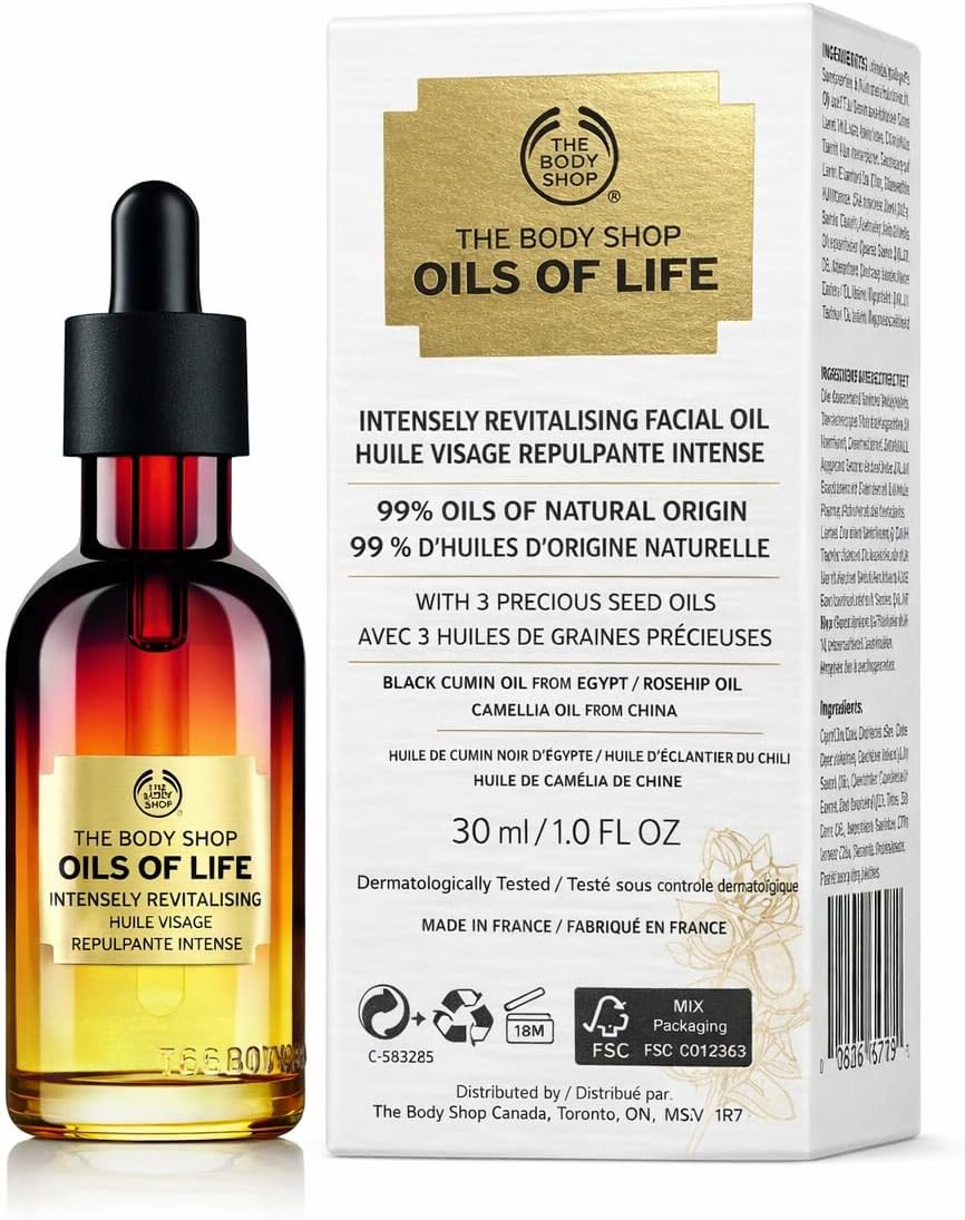 The Body Shop Oils Of Life Intensely Revitalizing Facial Oil, 1.69 Fl Oz (Vegan)