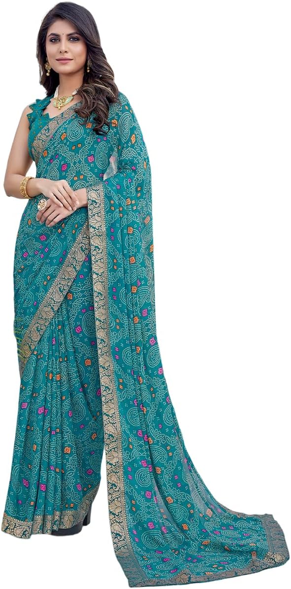 YashikaWomen's Trendy Printed Jacquard Lace Georgette Saree with Blouse Material||AZ-YS-P1-GULSHAN-Parent