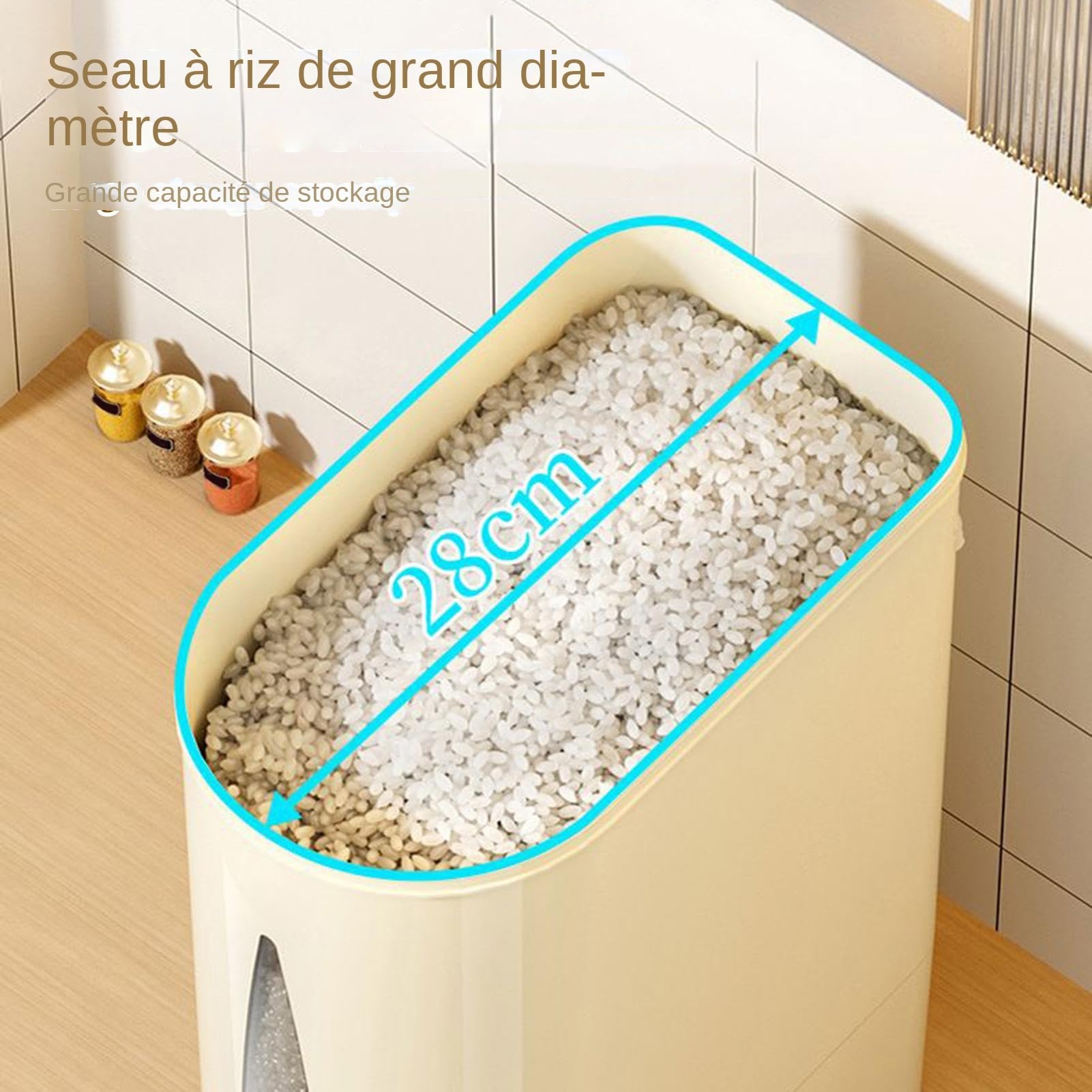 Générique Aufbewahrungsbox für Reis und Getreide, Soja und Mais
