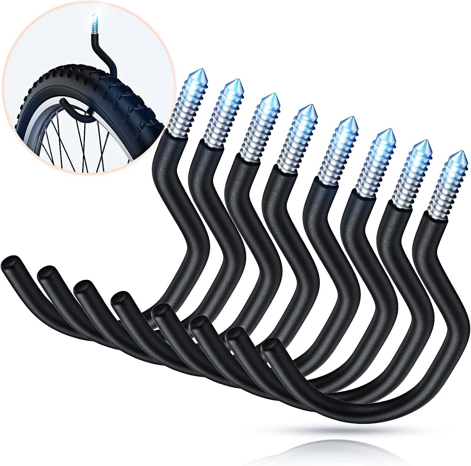 Slatwall Bike Hooks, Heavy Duty Bicycle Hangr with PVC Coating, Wall