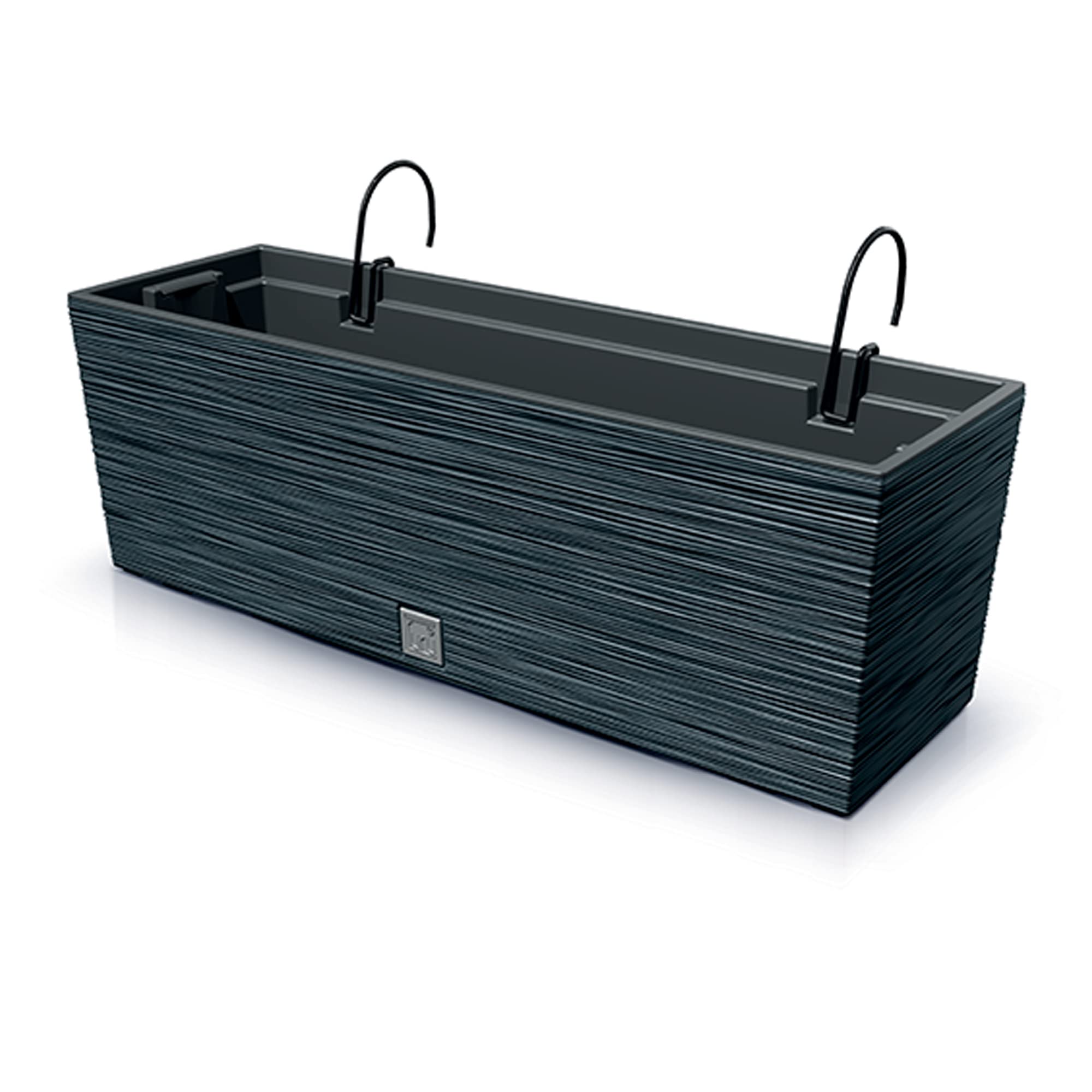 Pot de fleurs avec reserve d´eau, supports de fixation 12L anthracite- FURU