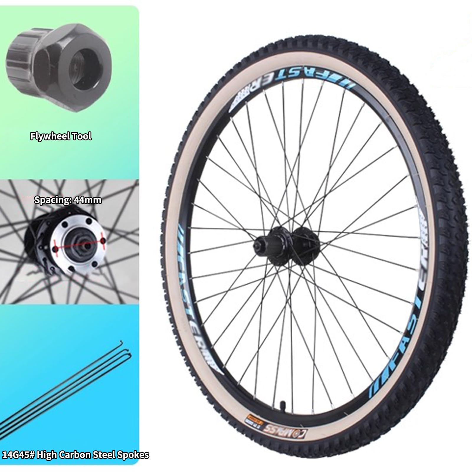 Amazon | タイヤ付き自転車ホイールセット 27.5x2.10 アルミ合金
