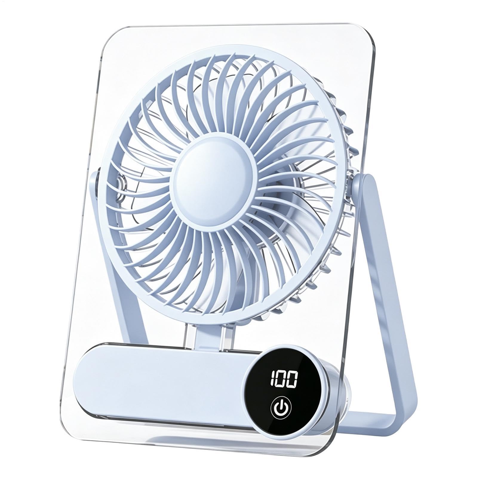 Petit ventilateur de bureau sans fil rechargeable écran numérique LED