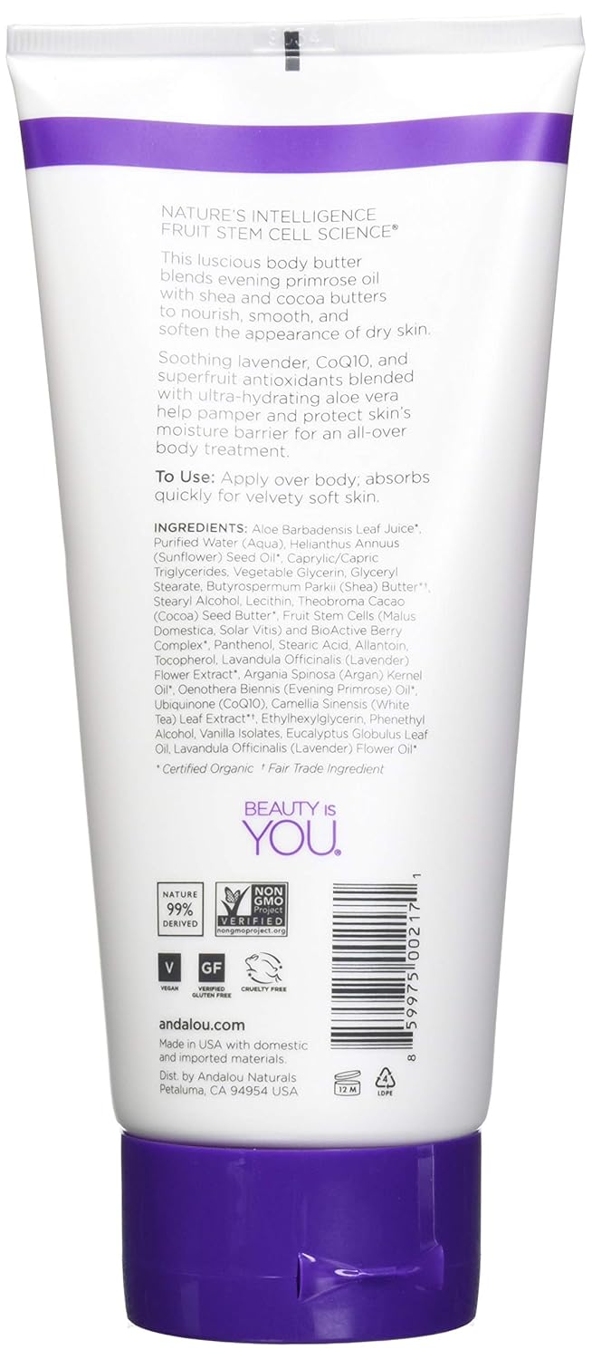 Andalou Naturals Firming Body Butter Lavender Shea - 8 fl oz Pack of 1 - Image 2