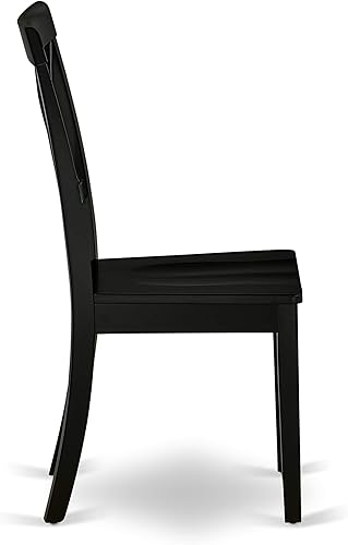 Miniatura 7 de East West Furniture DUBO7-BLK-W - Juego de comedor de 7 piezas que consta de una mesa de comedor rectangular y 6 sillas de cocina, 36 x 60 pulgadas,